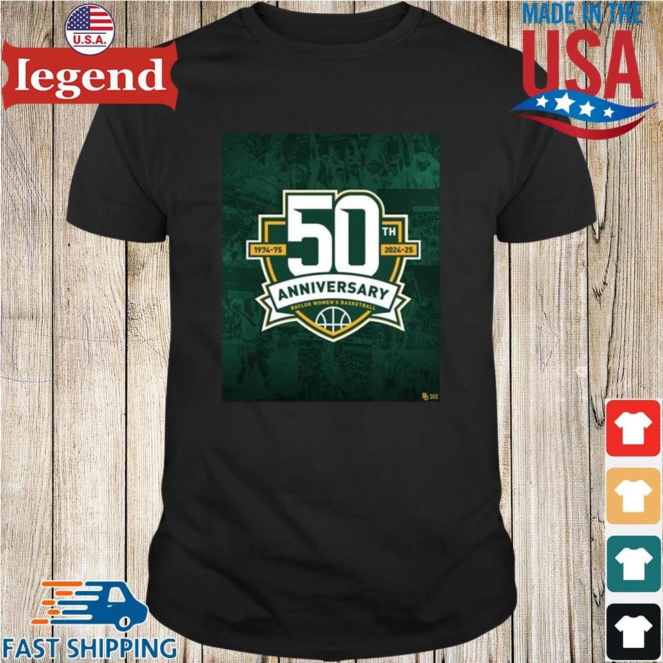 Baylor Bears Women’s Basketball 50th Anniversary 1974-75 2024-25 Poster Shirt