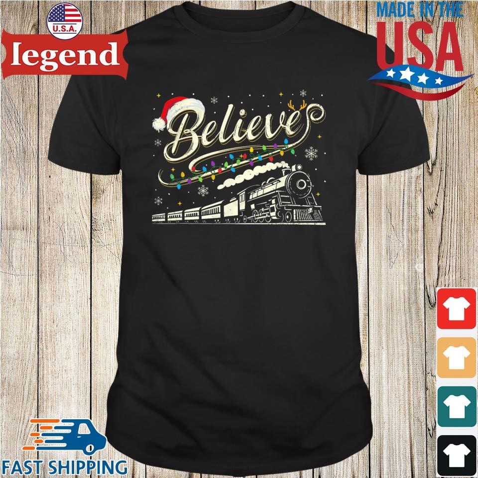 Believe Train Christmas Retro 2024 2025 Sweater