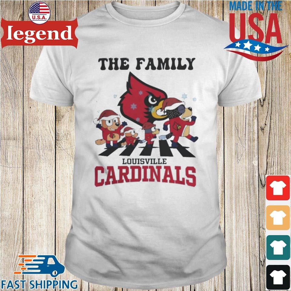 Best Louisville Cardinals X Family Bluey Merry Christmas 2024 Shirt