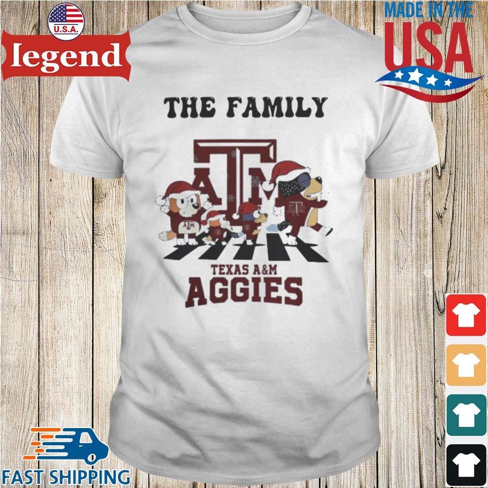 Best Texas A&M Aggies X Family Bluey Merry Christmas 2024 Shirt