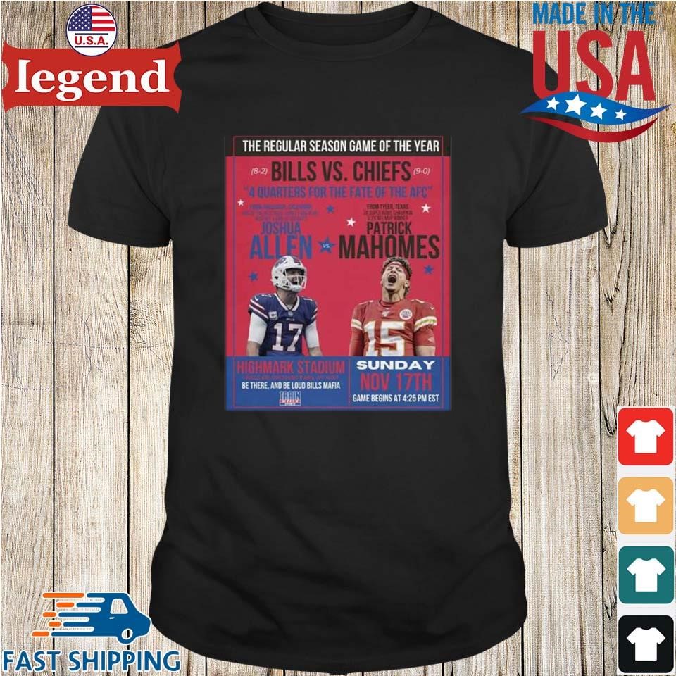 Bills Josh Allen Vs. Chiefs Patrick Mahomes The Regular Season Game Of The Year Shirt