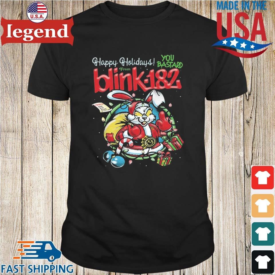 Blink-182 Tour Happy Holidays You Bastard Christmas Shirt