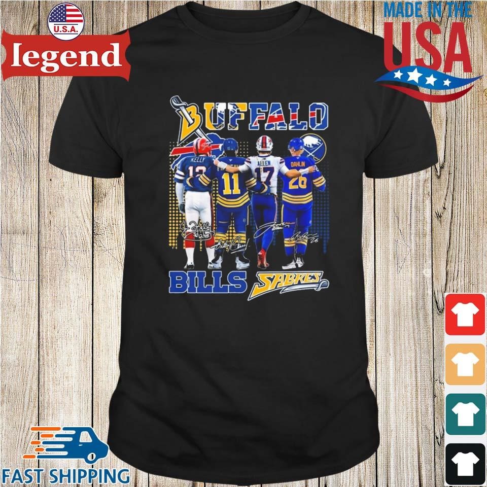 Buffalo Bills x Buffalo Sabres Kelly Perreault Allen Dahlin Signatures 2024 Shirt