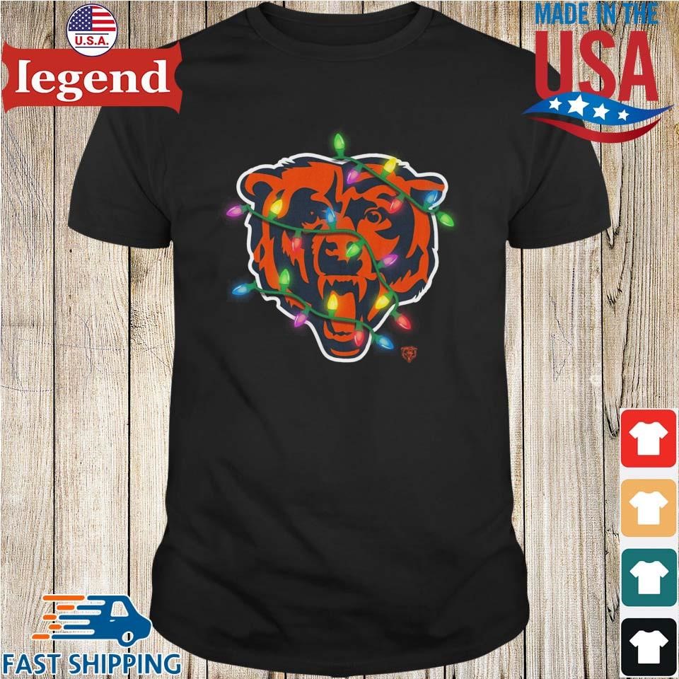 Chicago Bears Primary Logo Holiday Lights Shirt