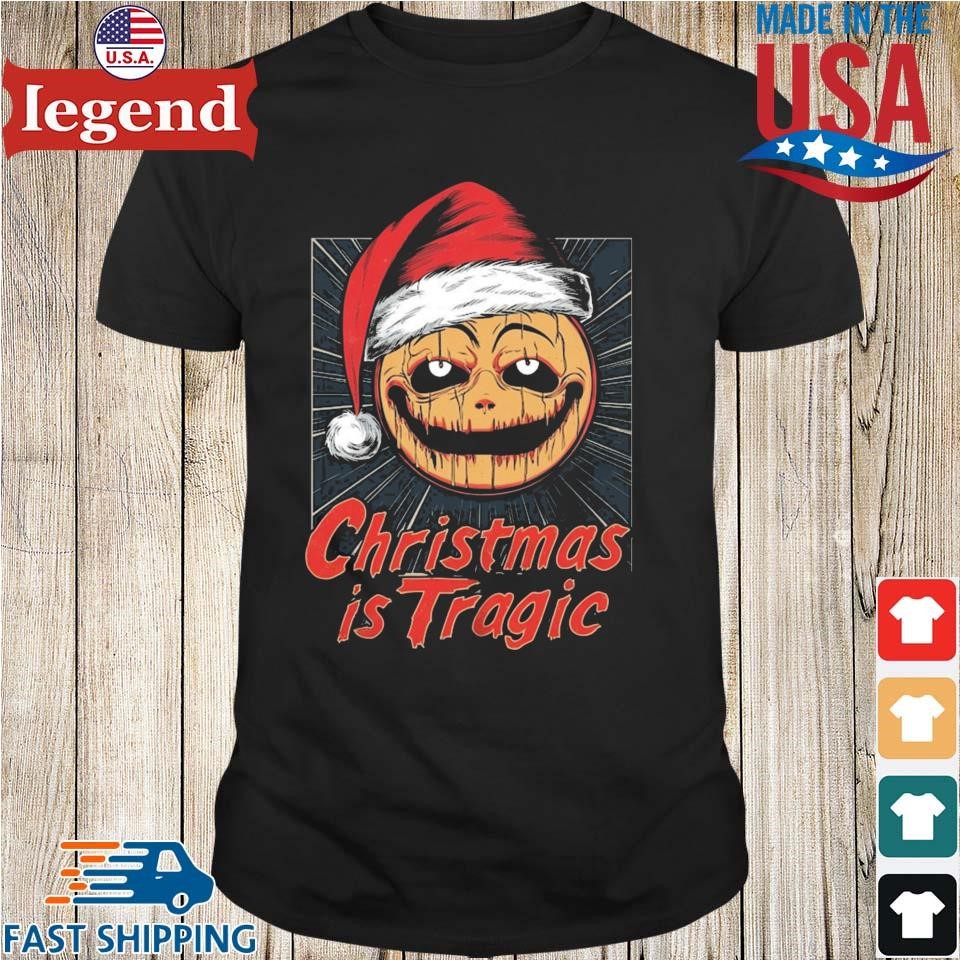 Christmas Is Tragic 2024 Emoticon Creepy Sad Expression Sweater