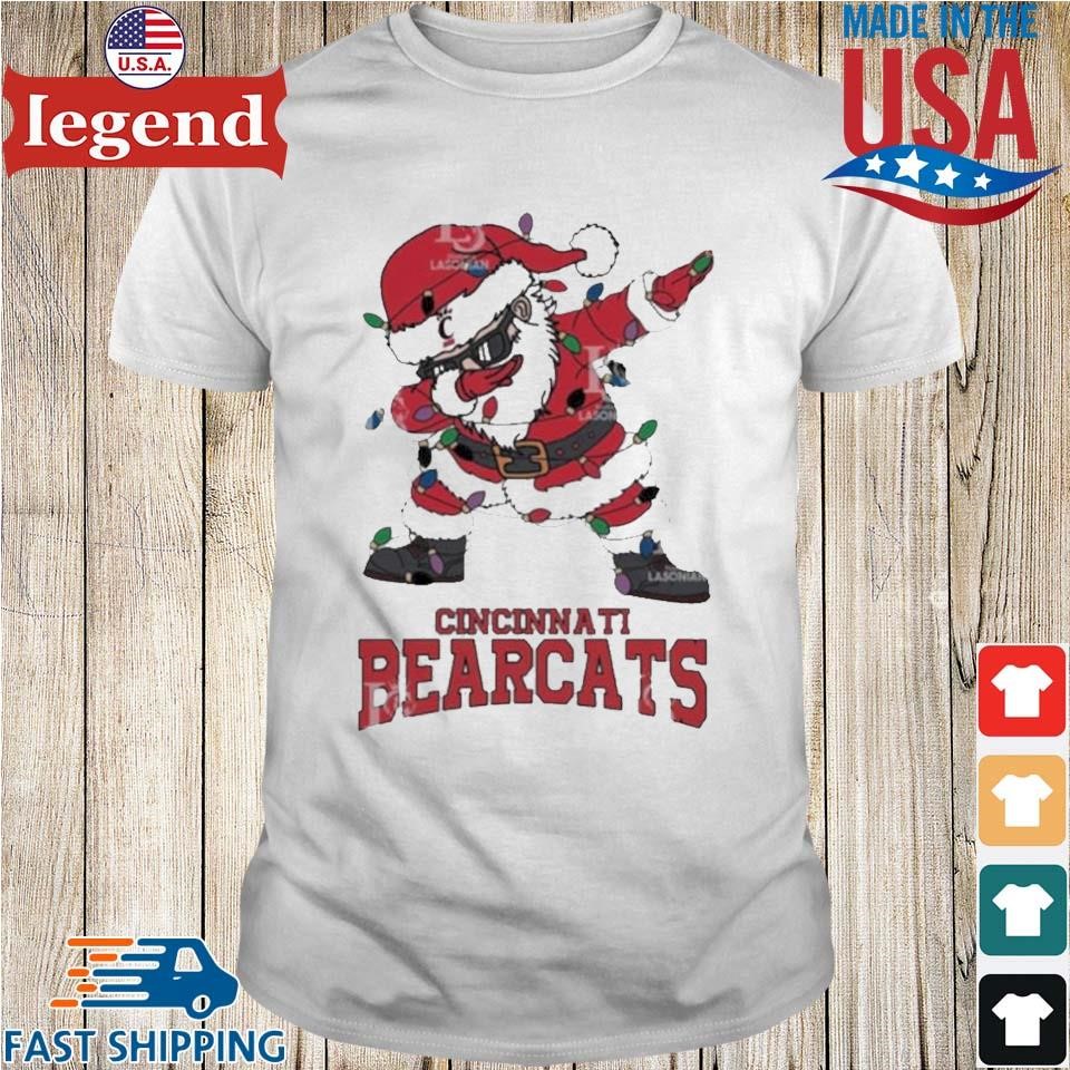 Cincinnati Bearcats Dabbing Santa Claus Ugly Christmas Light Sweater