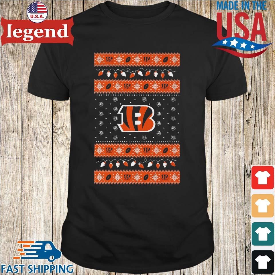 Cincinnati Bengals Holiday Lights Ugly 2024 Shirt