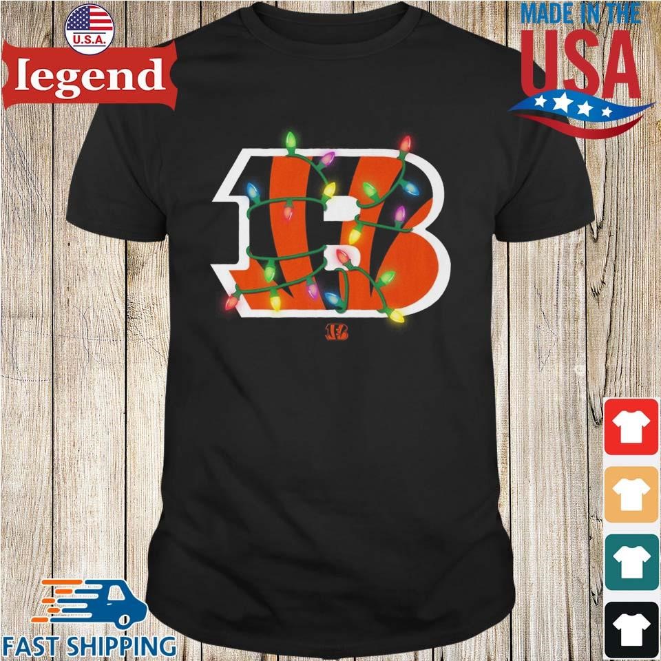 Cincinnati Bengals Primary Logo Holiday Lights Shirt