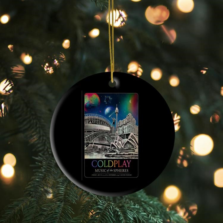 Coldplay Nov 6-10 2024 Accor Stadium In Sydney Aus Show Ornament