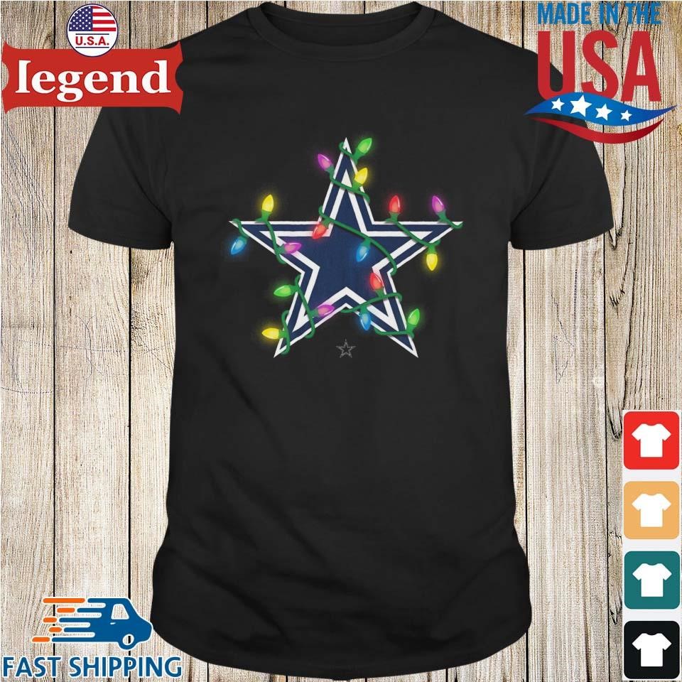 Dallas Cowboys Primary Logo Holiday Lights Shirt