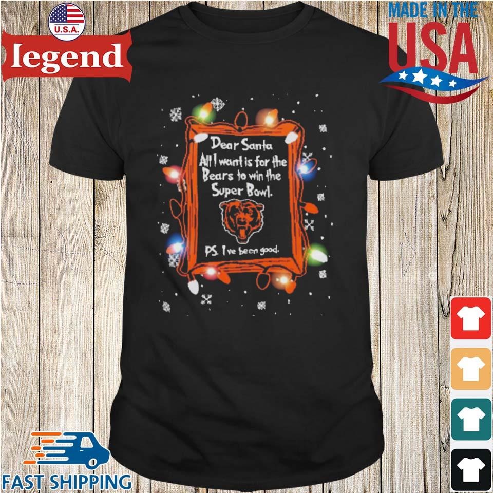 Dear Santa Chicago Bears Christmas Lights Shirt