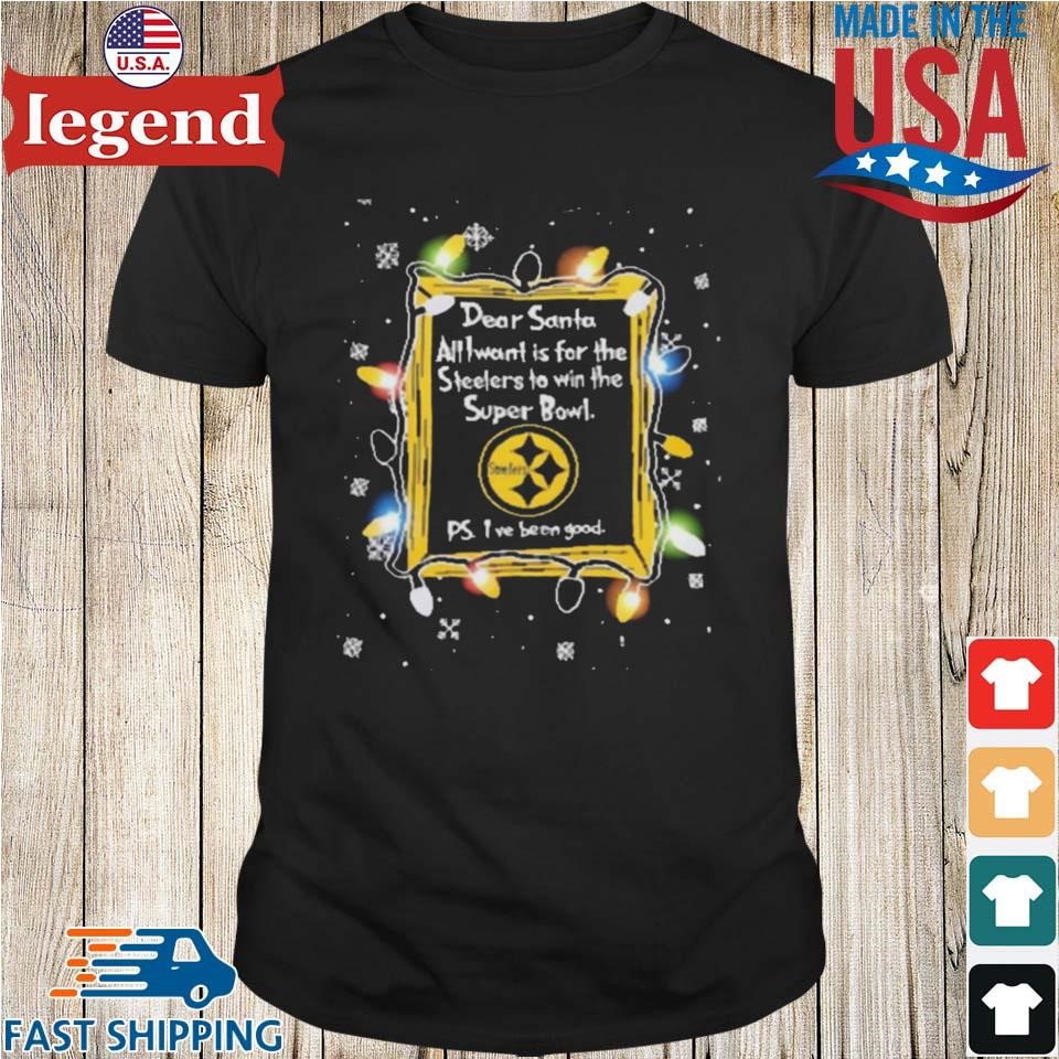 Dear Santa Pittsburgh Steelers Christmas Lights Shirt