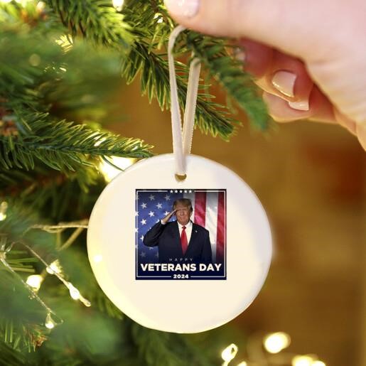 Donald J. Trump Happy Veterans Day 2024 Ornament