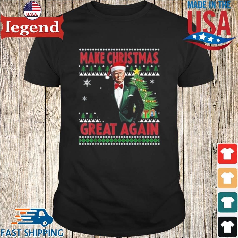 Donald Trump Make Christmas Great Again 2024 MAGA Ugly Xmas Sweater