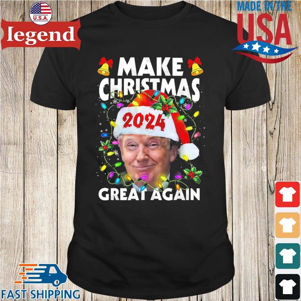 Donald Trump Make Christmas Great Again Funny Santa Trump 2024 Xmas Sweater