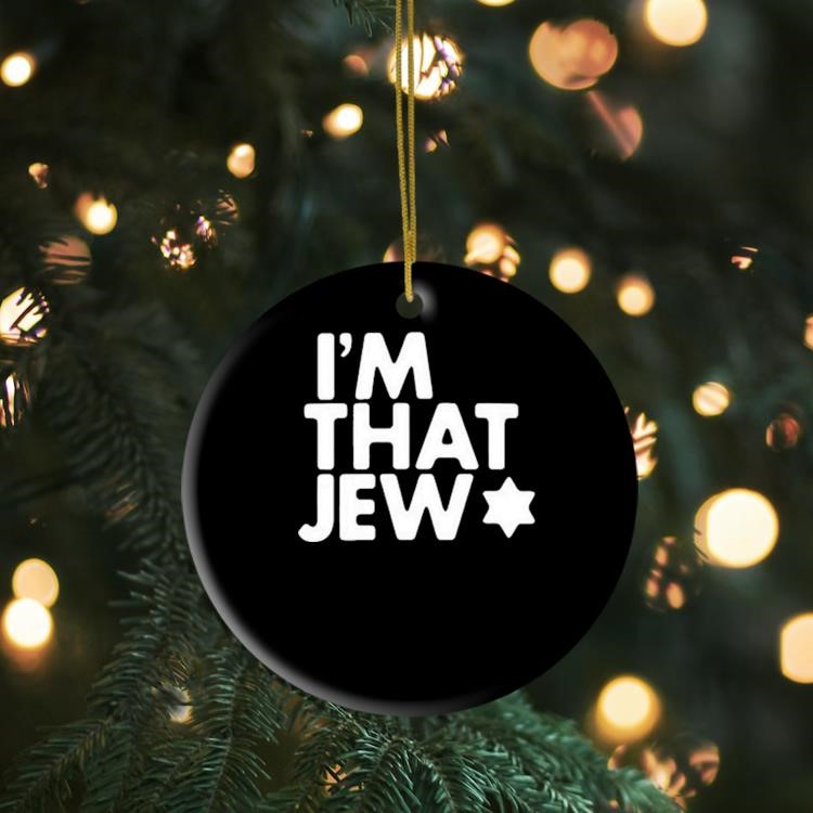 Dori Zuravicky Shai Davidai Wearing I'm That Jew Ornament