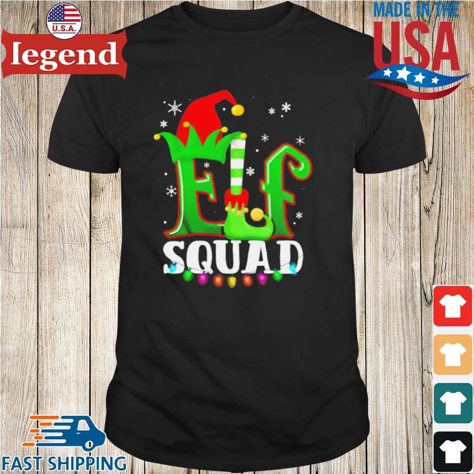 Elf Squad Santa Hat Christmas Shirt