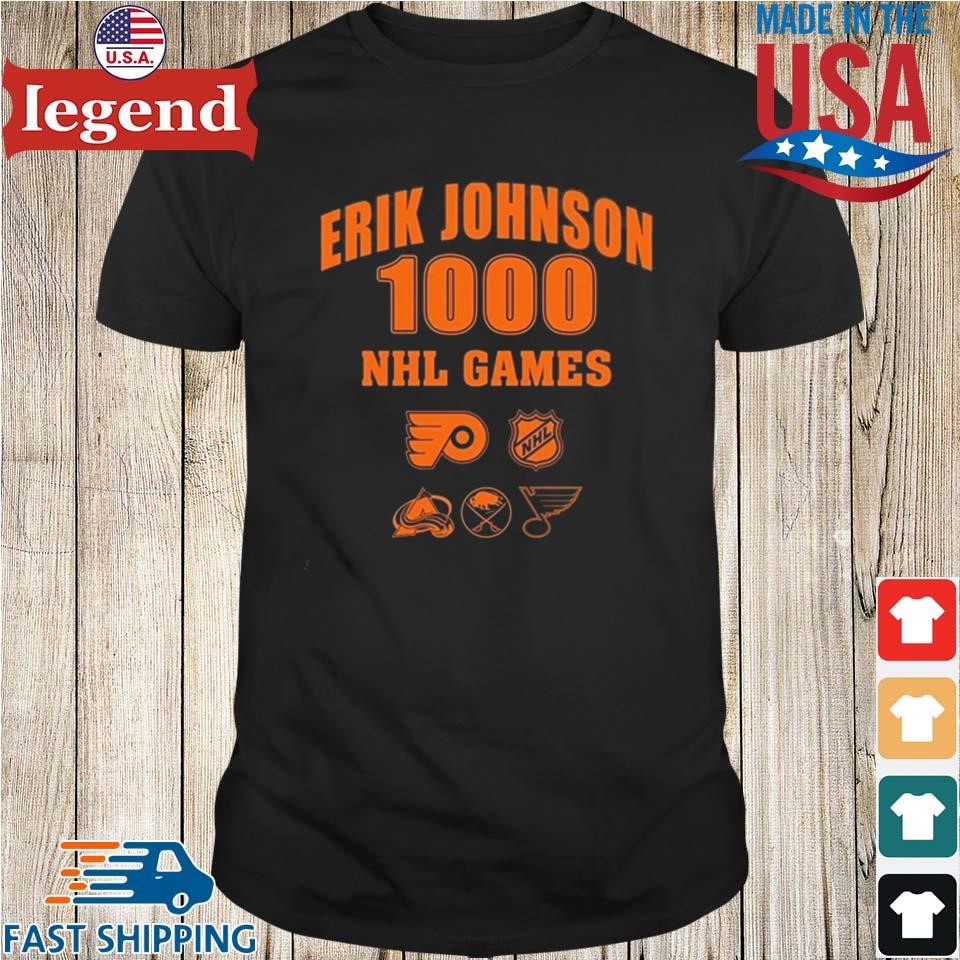 Erik Johnson 1000 Games Philadelphia Flyers Shirt