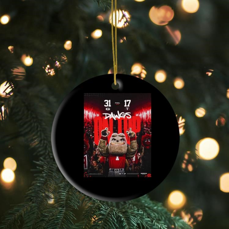 Final Georgia Bulldogs vs. Tennessee Volunteers 31 – 17 Light It Up Ornament