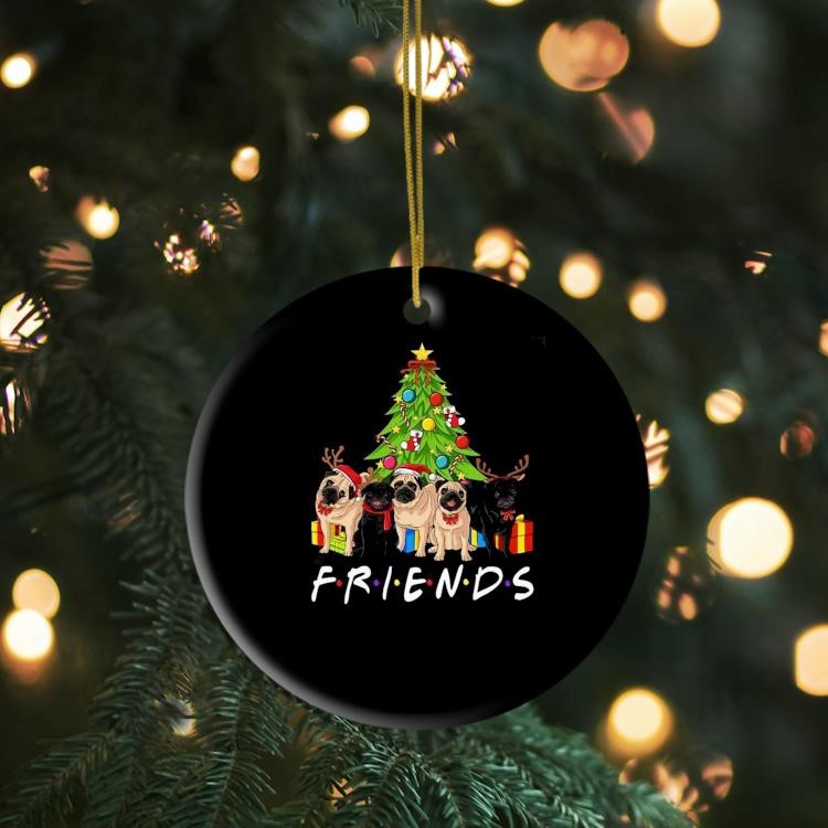 Friends Christmas Tree Pugs Ornament