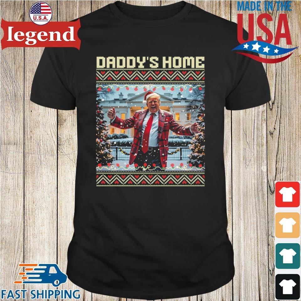 Funny Daddy's Home Trump Ugly Christmas Sweater Xmas Sweater