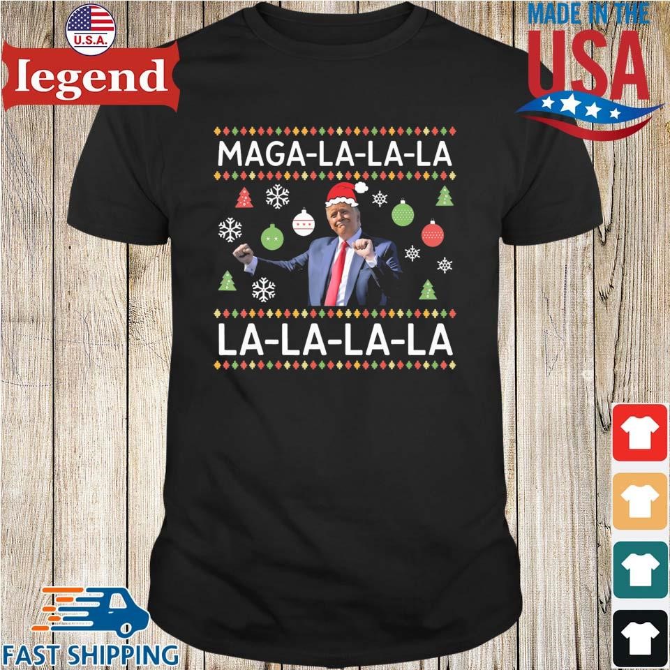 Funny Donald Trump Ugly Christmas Sweater La La La 2024 Sweater