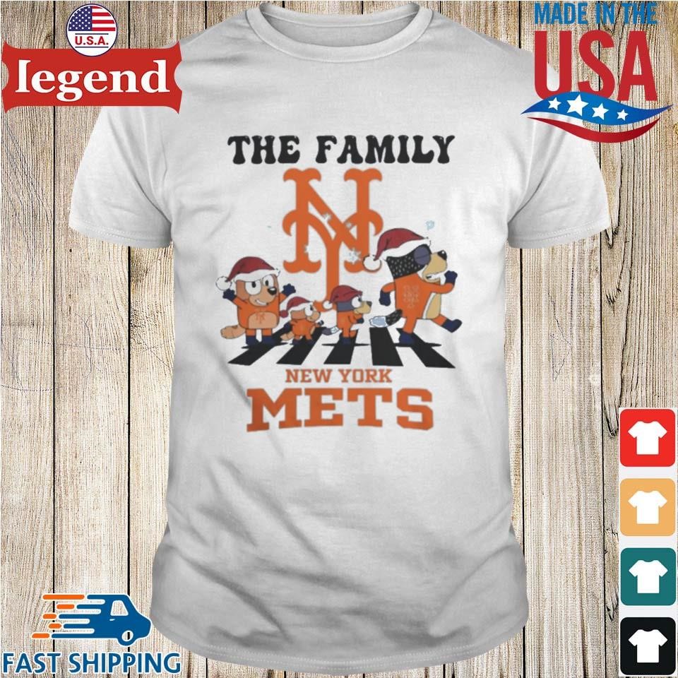 Funny New York Mets X Family Bluey Merry Christmas 2024 Shirt