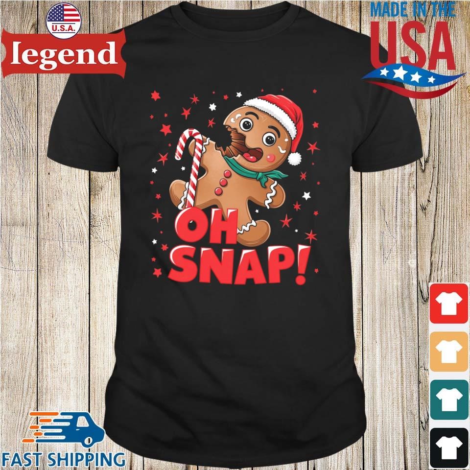 Funny Oh Snap Gingerbread Man Cookie Santa Christmas Sweater