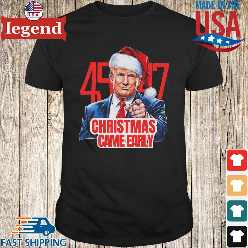 Funny Santa Trump Christmas Came Early 47th President Xmas Sweater