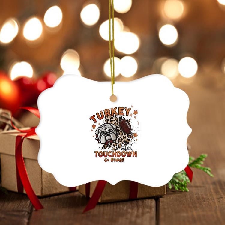 Georgia Bulldogs Turkey And Touchdown Go Dawgs Ornament Ornament Board