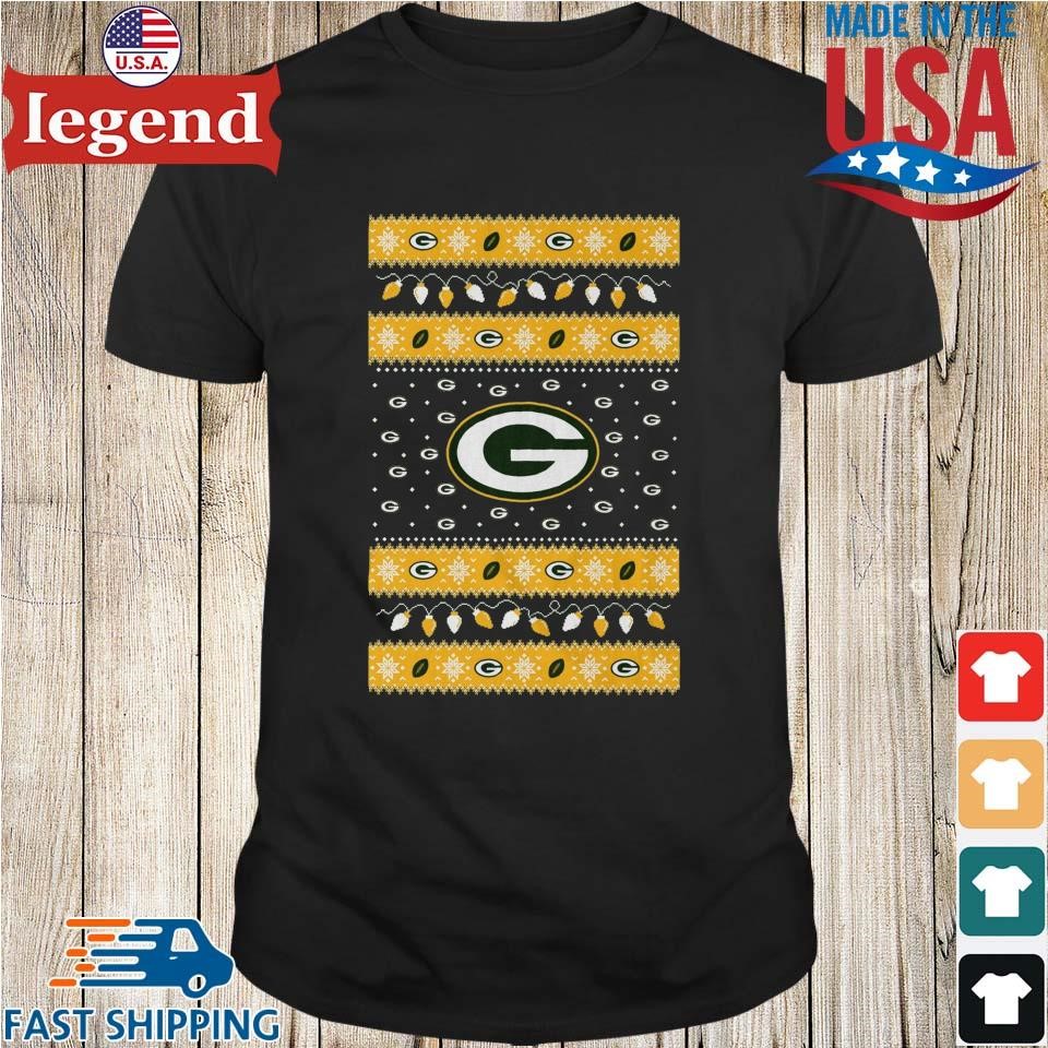 Green Bay Packers Holiday Lights Ugly 2024 Shirt