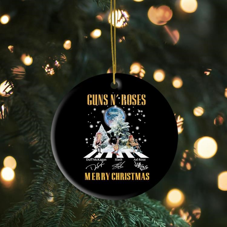 Guns N’ Roses Abbey Road Merry Christmas Signatures Ornament