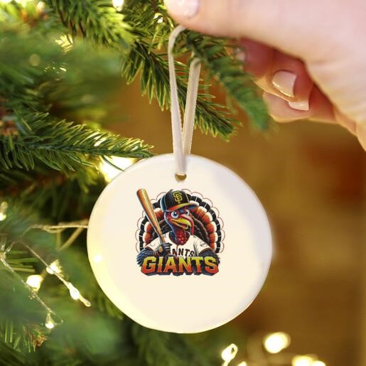 Happy Thanksgiving San Francisco baseball Turkey Ornament