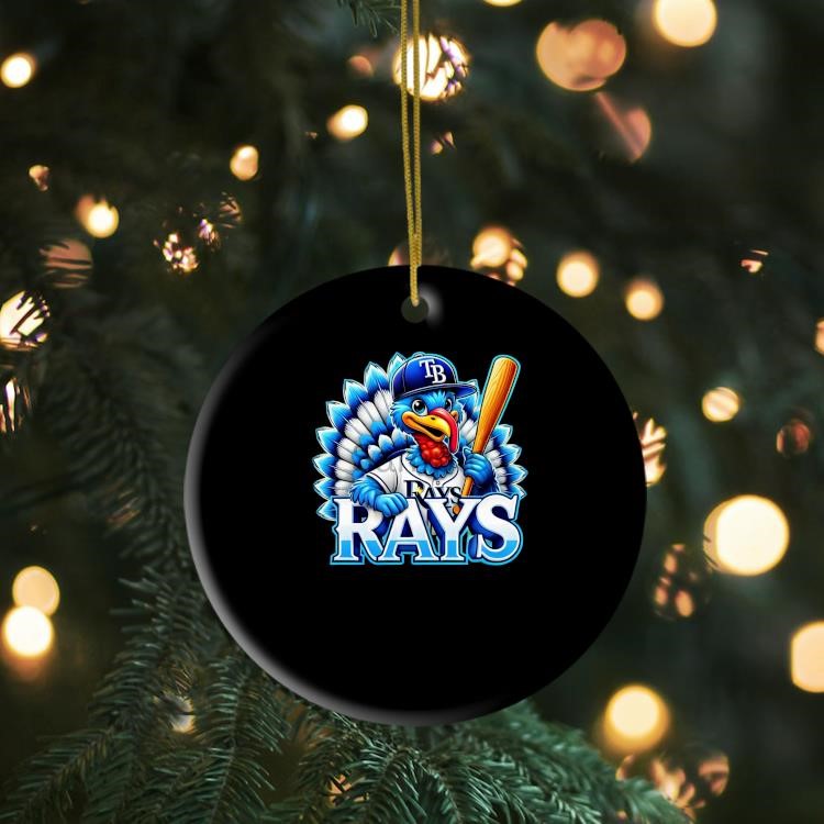 Happy Thanksgiving Tampa Bay Rays Baseball Turkey 2024 Ornament