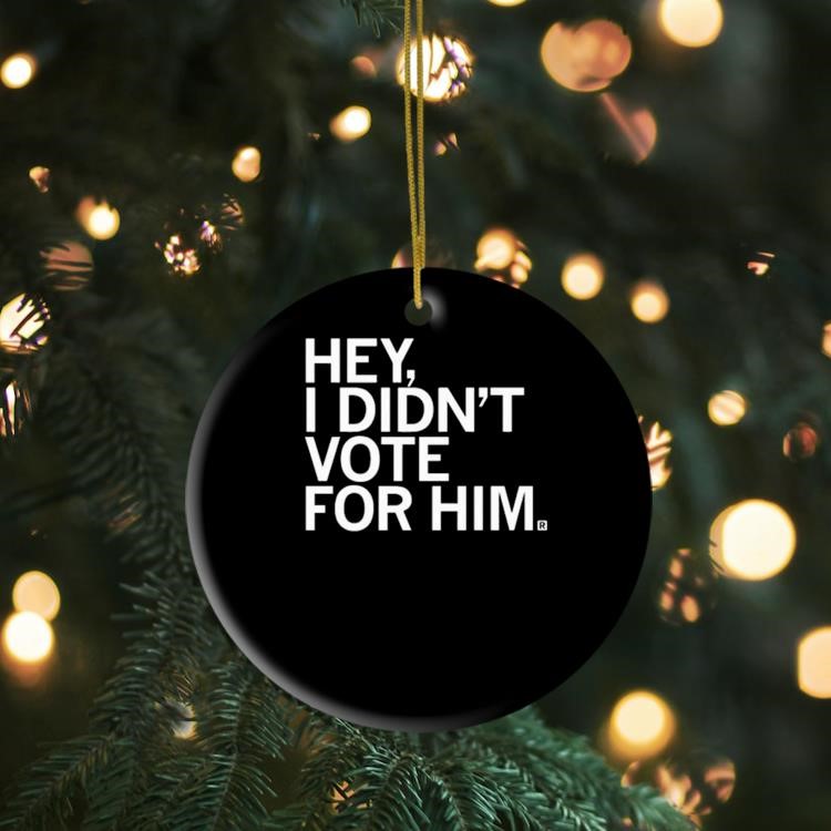 Hey I Didn't Vote For Him Ornament