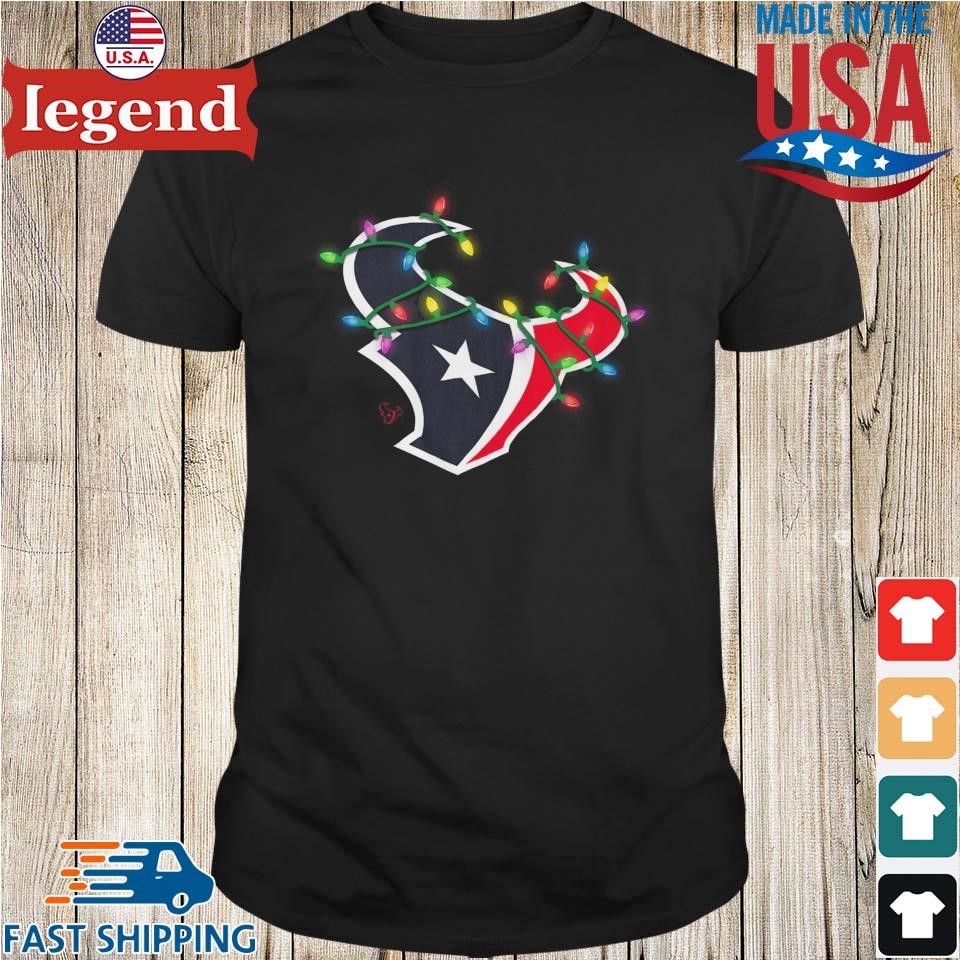 Houston Texans Primary Logo Holiday Lights 2024 Shirt