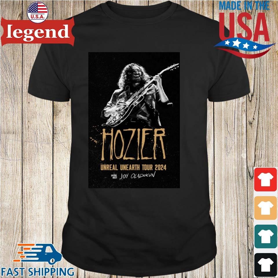 Hozier Poster Show Unreal Unearth Tour 2024 In Christchurch, New Zealand Shirt