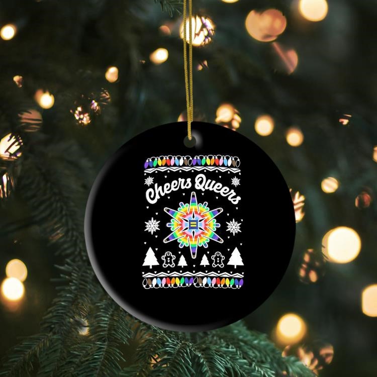 Hrc Cheers Queers Ugly Holiday Ornament