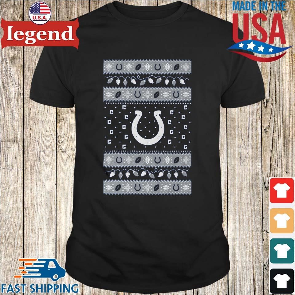 Indianapolis Colts Holiday Lights Ugly 2024 Shirt