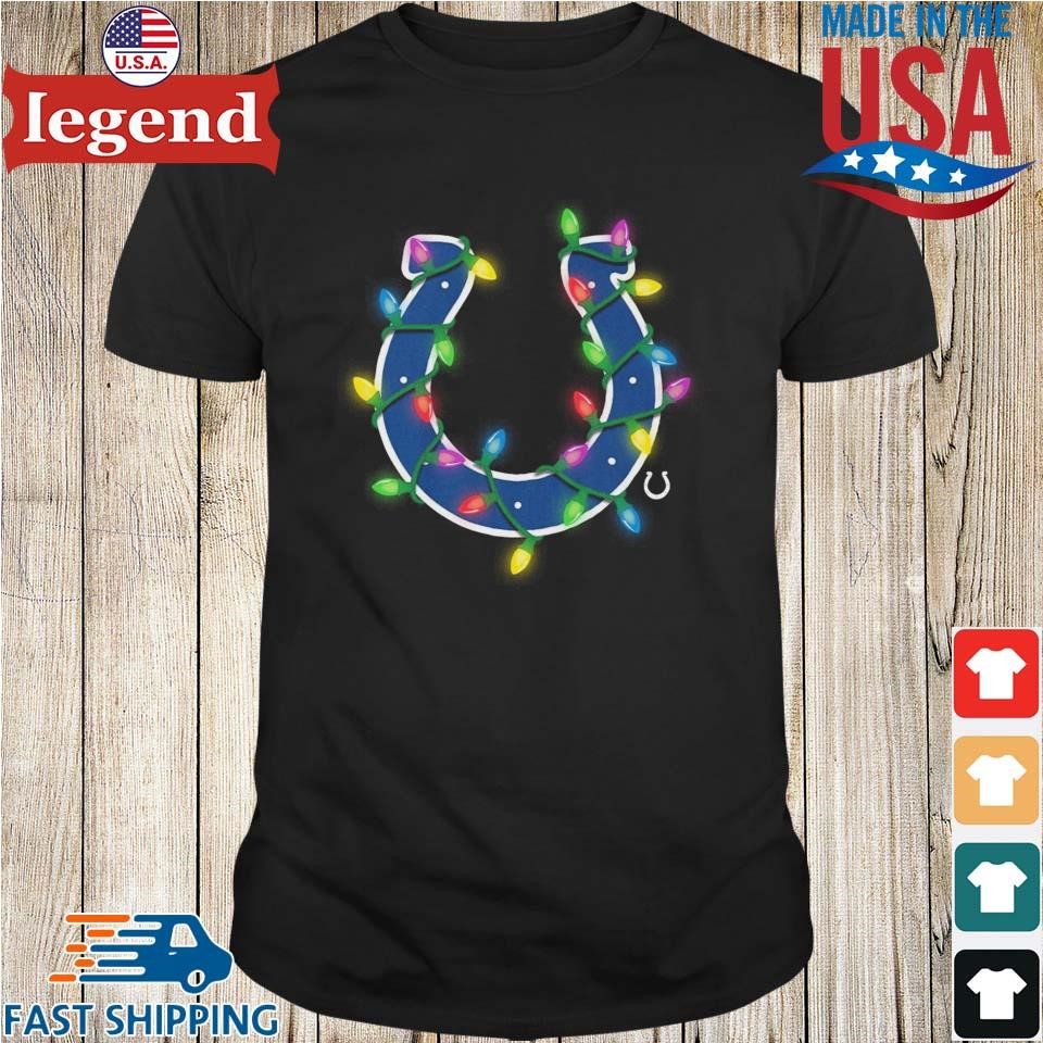 Indianapolis Colts Primary Logo Holiday Lights 2024 Shirt