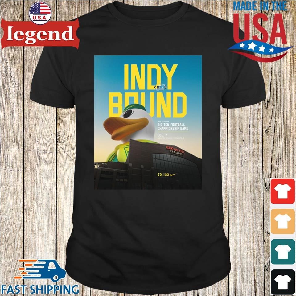 Indy Bound 2024 Discover Big Ten Football Championship Game Dec 7 Lucas Oil Stadium Indianapolis Poster Shirt