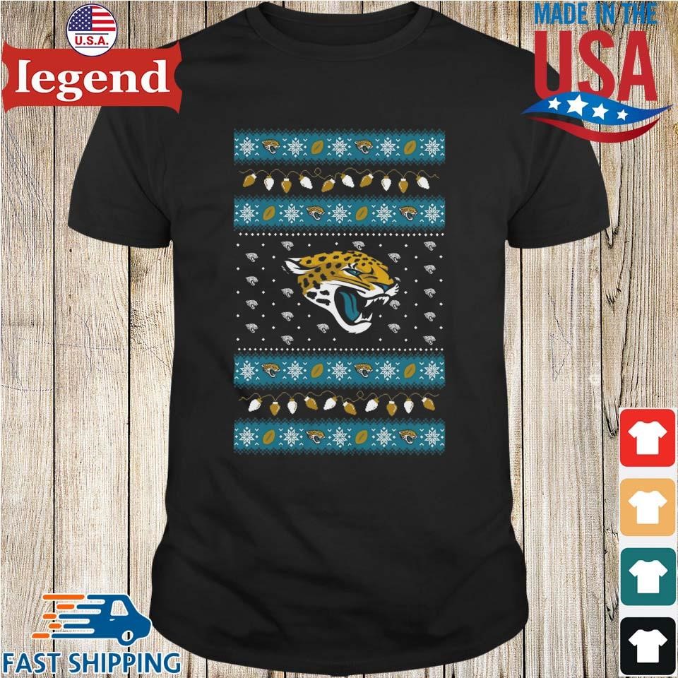 Jacksonville Jaguars Holiday Lights Ugly 2024 Shirt