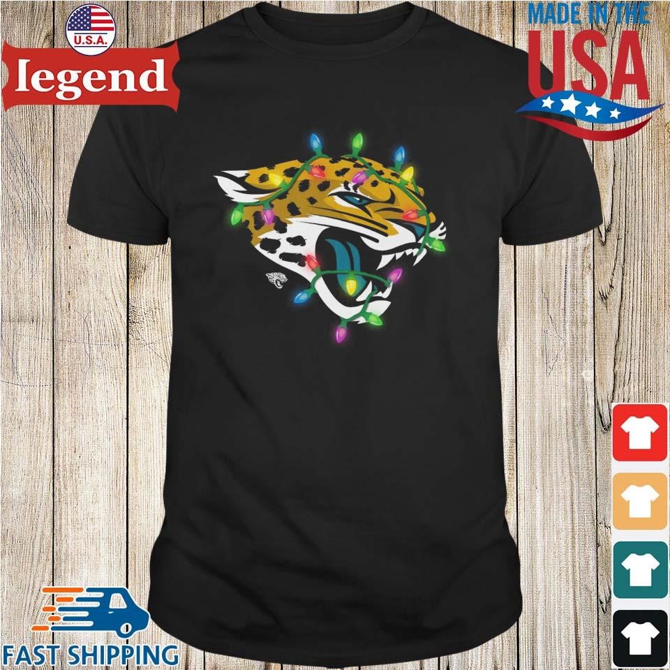 Jacksonville Jaguars Primary Logo Holiday Lights 2024 Shirt