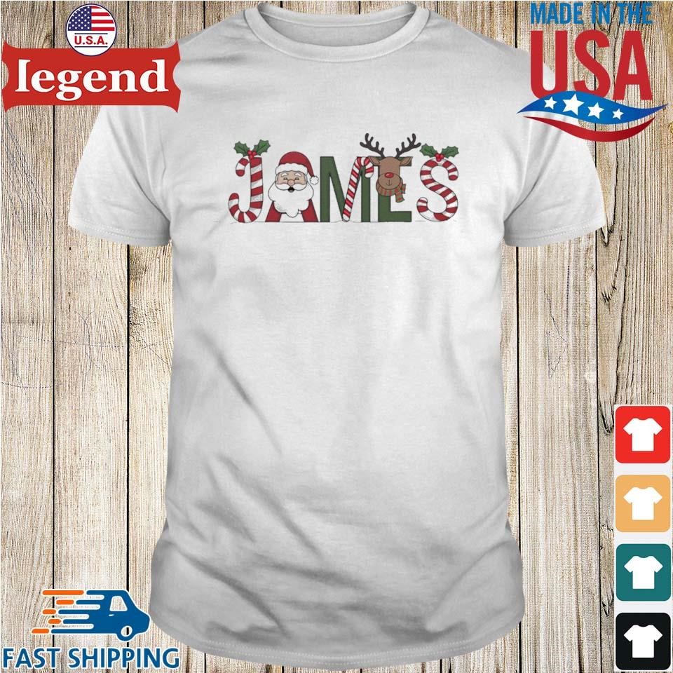 James Christmas Santa Reindeer Sweater