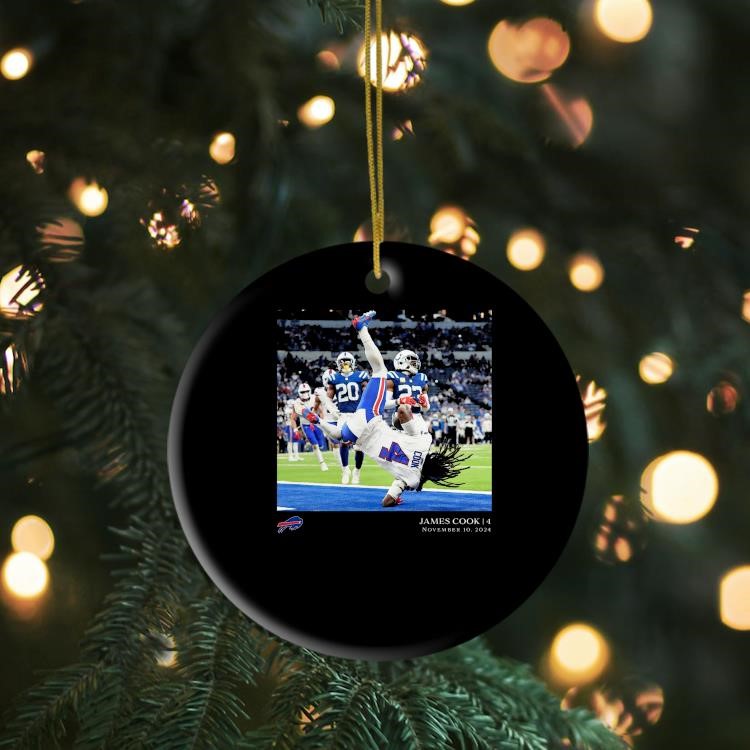 James Cook Buffalo Bills NFL Flash Features Week 10 Ornament