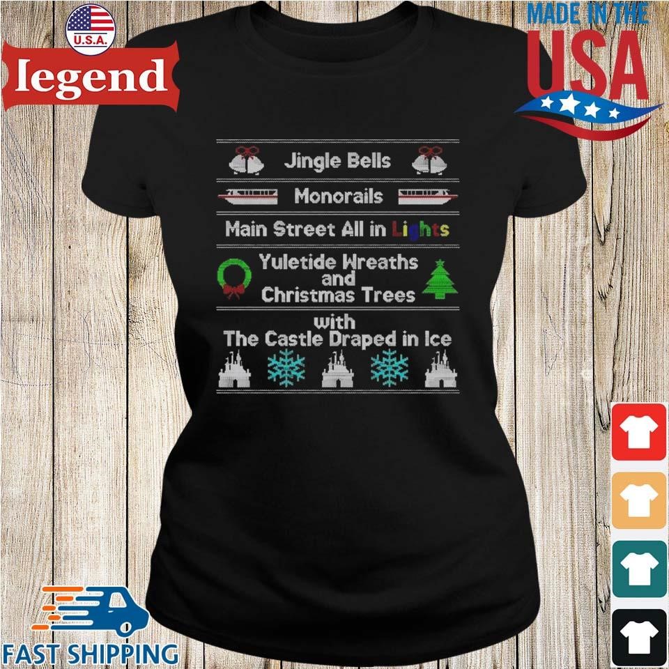 Jingle Bells Monorails Main Street All In Light Ugly Christmas 2024 Ladies