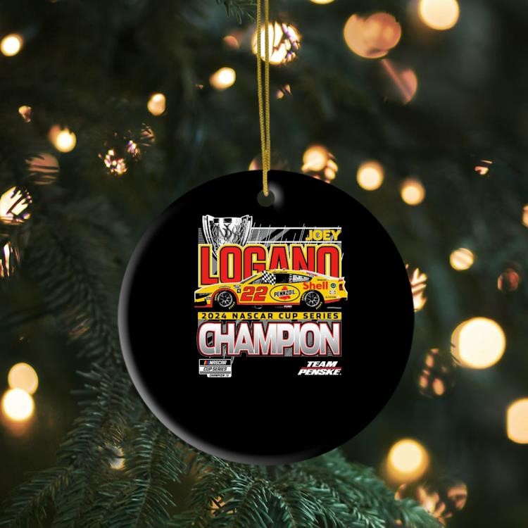 Joey Logano Team Penske Black 2024 NASCAR Cup Series Champion Ornament