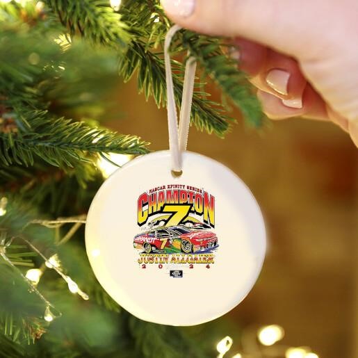 Justin Allgaier Checkered Flag Sports 2024 NASCAR Xfinity Series Champion Ornament