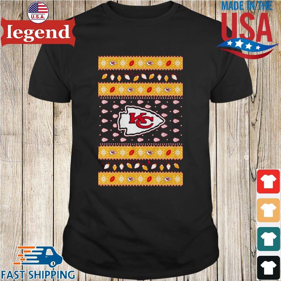 Kansas City Chiefs Holiday Lights Ugly 2024 Shirt