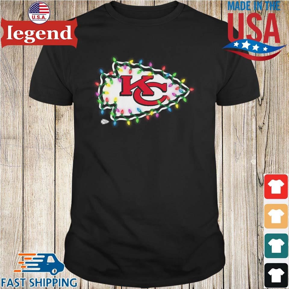 Kansas City Chiefs Primary Logo Holiday Lights 2024 Shirt